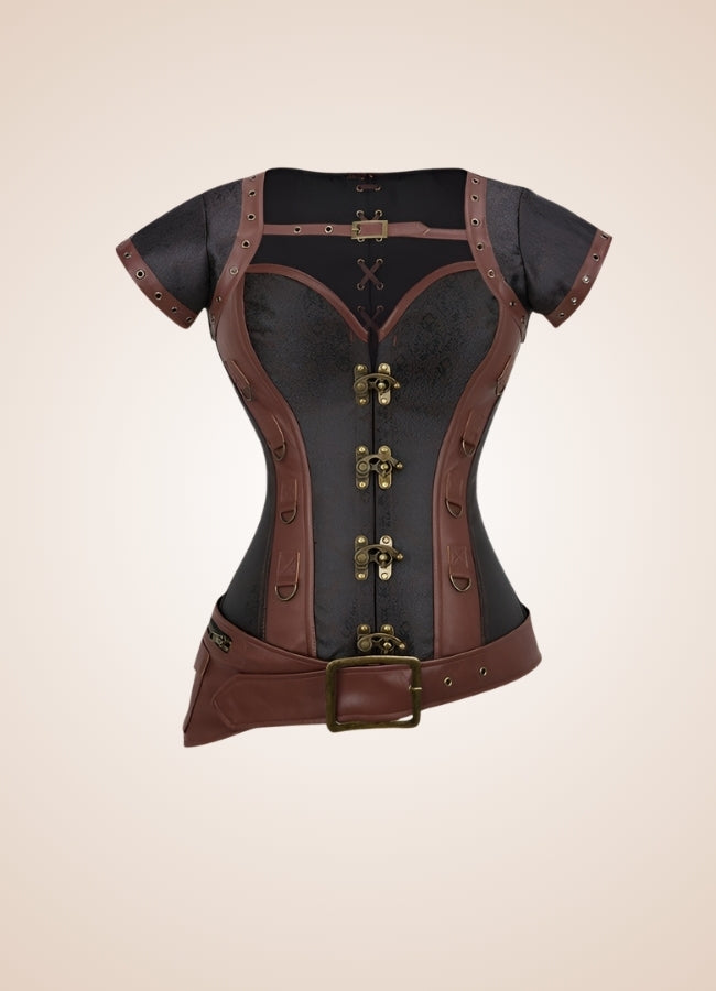 Steampunk Medieval Corset Dress Brown / 5XL steampunk-medieval-corset-dress-brown