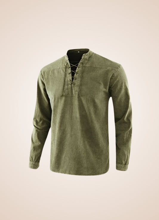 Steampunk Medieval Green Shirt Army Green / 3XL steampunk-medieval-green-shirt-army-green