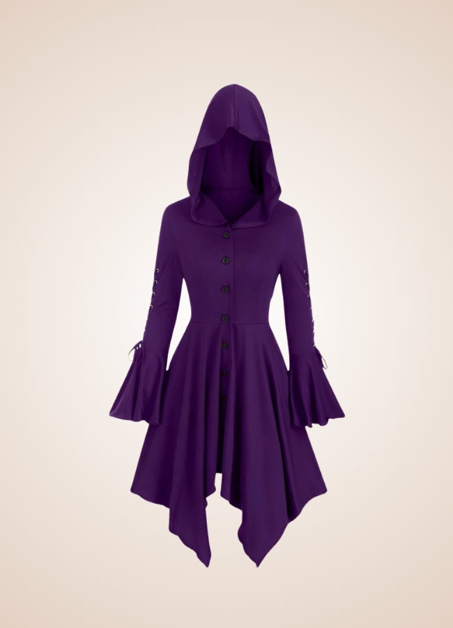 Steampunk Medieval Hooded Dress Purple / XL steampunk-medieval-hooded-dress-purple