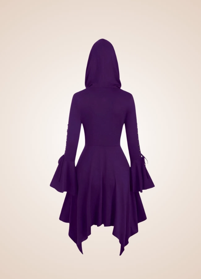 Steampunk Medieval Hooded Dress Purple / XL steampunk-medieval-hooded-dress-purple