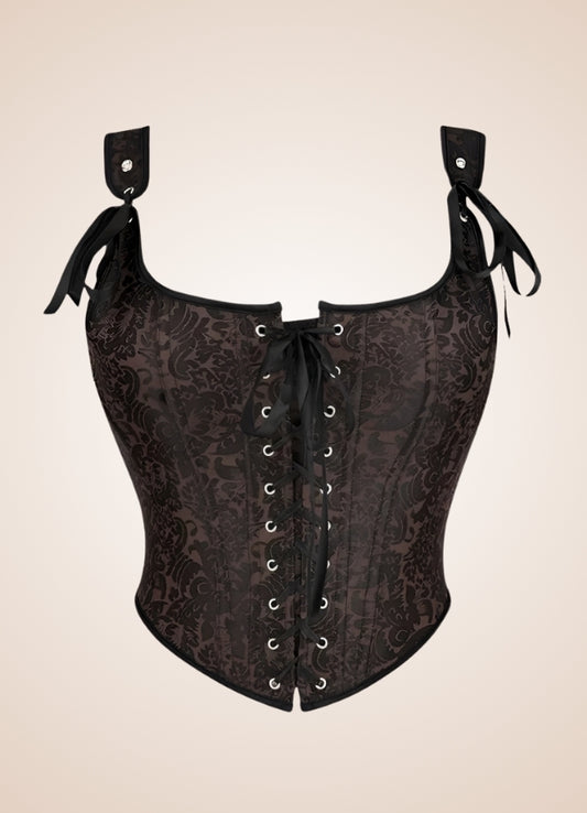 Steampunk Medieval Lace Corset Brown / 5XL steampunk-medieval-lace-corset-brown