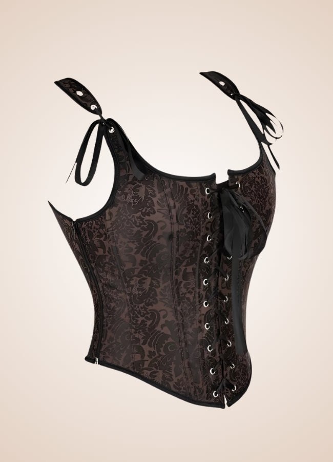 Steampunk Medieval Lace Corset Brown / 5XL steampunk-medieval-lace-corset-brown