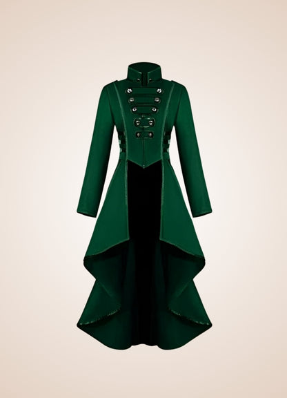 Steampunk Medieval Redingote Dress Green / 2XL steampunk-medieval-redingote-dress-green