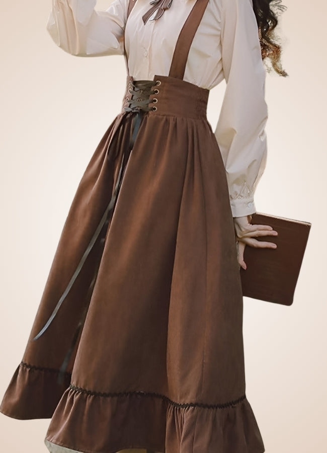 Steampunk Medieval Skirt Brown / L steampunk-medieval-skirt-brown