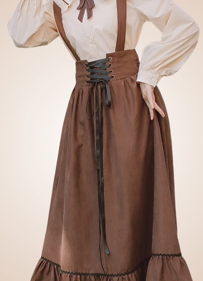 Steampunk Medieval Skirt Brown / L steampunk-medieval-skirt-brown