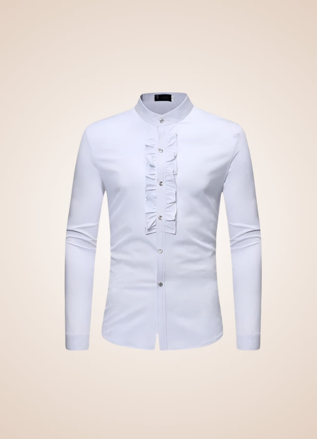 Steampunk Men's Ruffle Shirt White / L steampunk-mens-ruffle-shirt-white