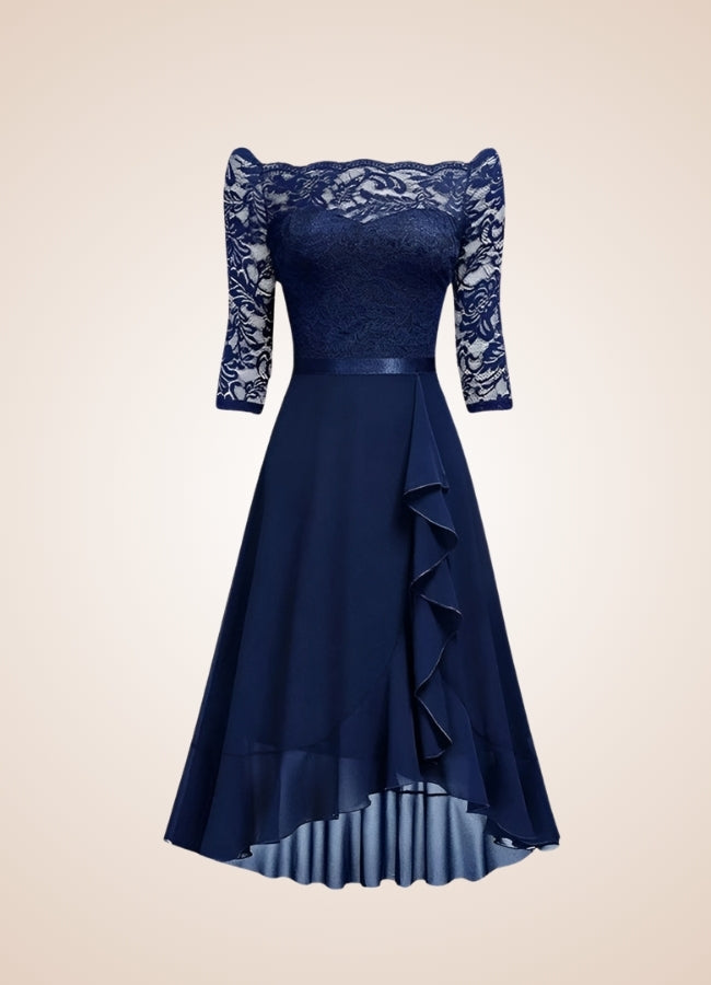 Steampunk Mesh Victoria Dress Navy / XL steampunk-mesh-victoria-dress-navy