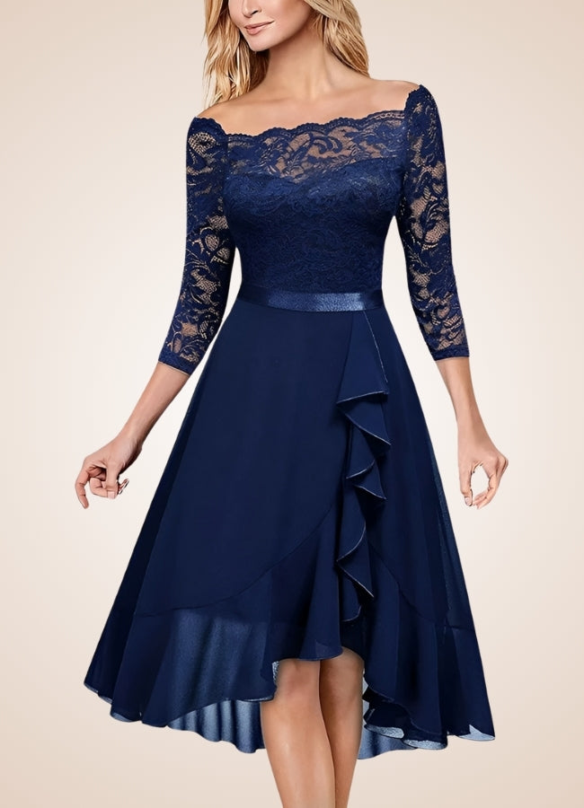 Steampunk Mesh Victoria Dress Navy / XL steampunk-mesh-victoria-dress-navy