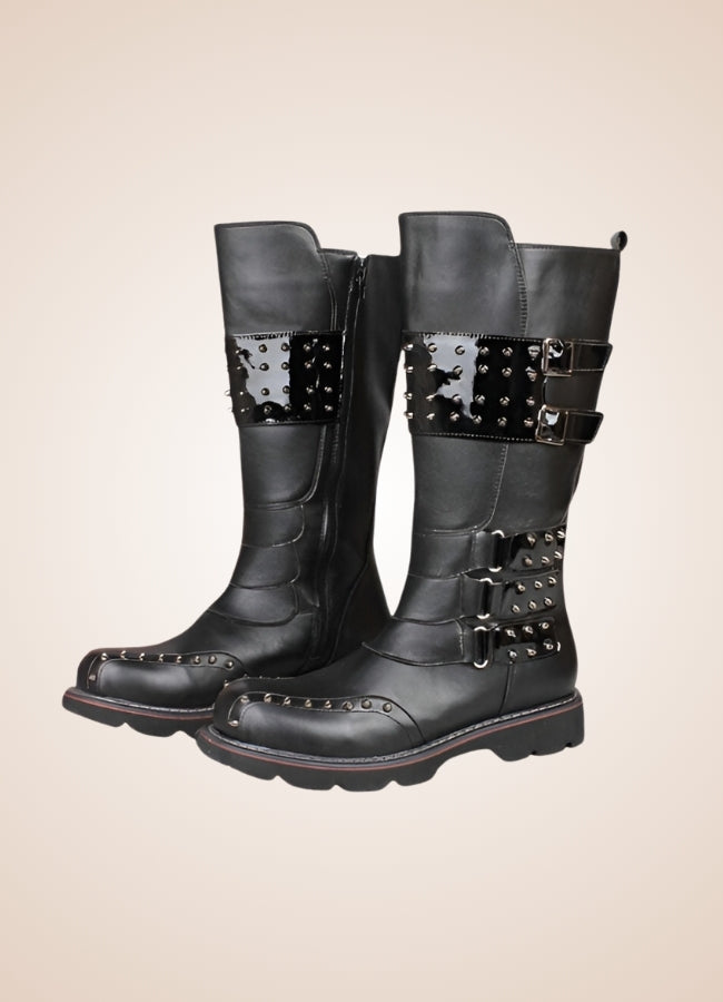 Steampunk Motorcycle Boots Black / 9.5 steampunk-motorcycle-boots-black