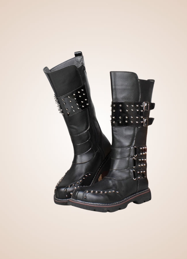 Steampunk Motorcycle Boots Black / 9.5 steampunk-motorcycle-boots-black