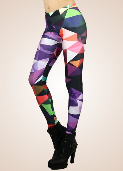 Steampunk Mozaic Pattern Legging Multicolor / L steampunk-mozaic-pattern-legging-multicolor
