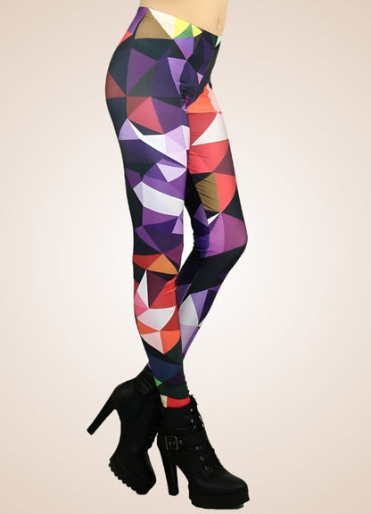 Steampunk Mozaic Pattern Legging Multicolor / L steampunk-mozaic-pattern-legging-multicolor