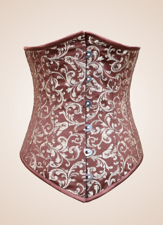 Steampunk Paisley Pattern Bustier Brown / 4XL steampunk-paisley-pattern-bustier-brown