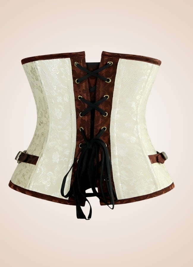 Steampunk Paisley Pattern Pirate Bustier Brown / XL steampunk-paisley-pattern-pirate-bustier-brown