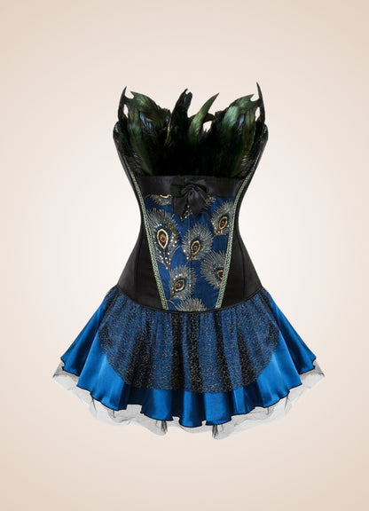 black and blue corset dress Black Jacquard Fitted Corset Bustier Dress Cremadress