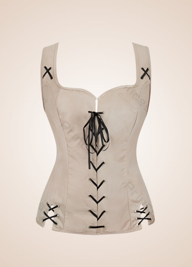 Steampunk Pirate Bustier Beige / 2XL steampunk-pirate-bustier-beige