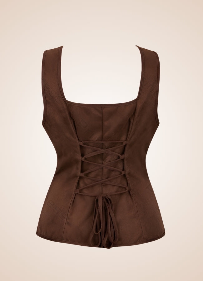 Steampunk Pirate Bustier Brown / 2XL steampunk-pirate-bustier-brown