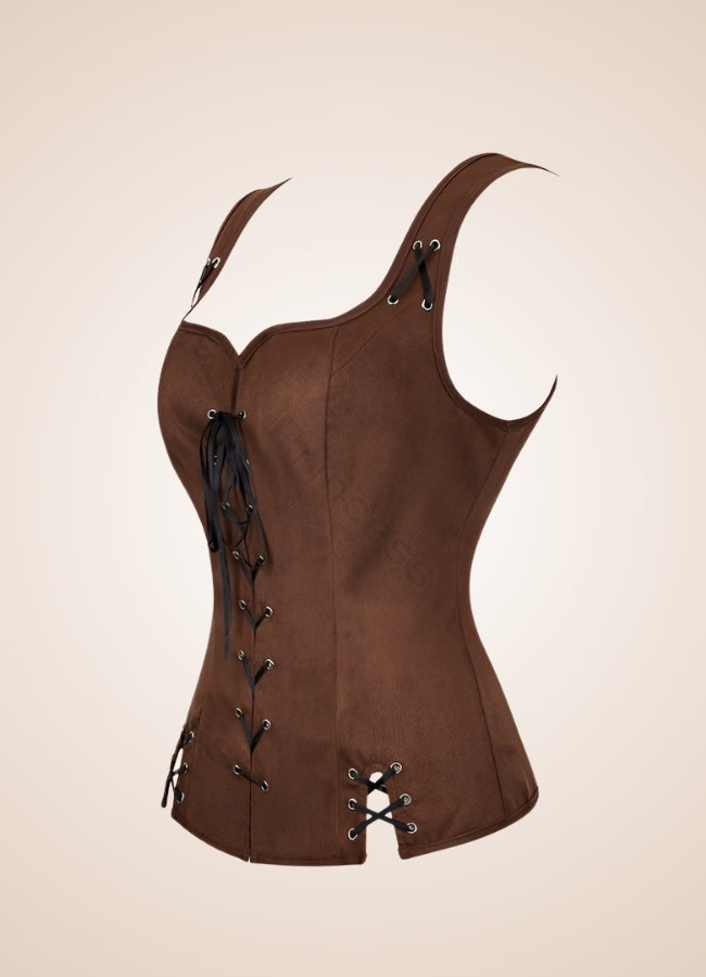 Steampunk Pirate Bustier Brown / 2XL steampunk-pirate-bustier-brown