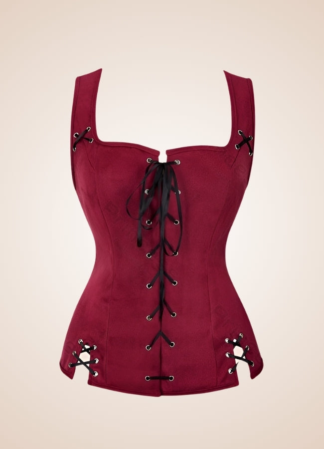 Steampunk Pirate Bustier Red / 2XL steampunk-pirate-bustier-red