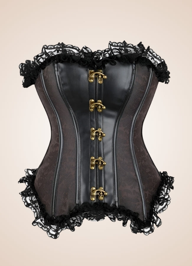 Steampunk Pirate Corset Coffee / XL steampunk-pirate-corset-coffee