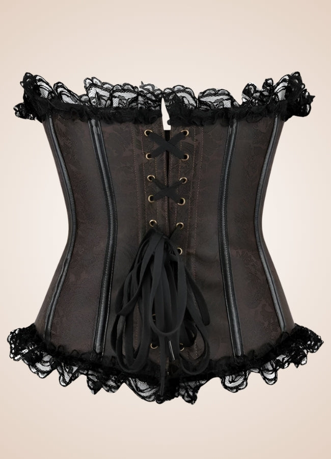 Steampunk Pirate Corset Coffee / XL steampunk-pirate-corset-coffee