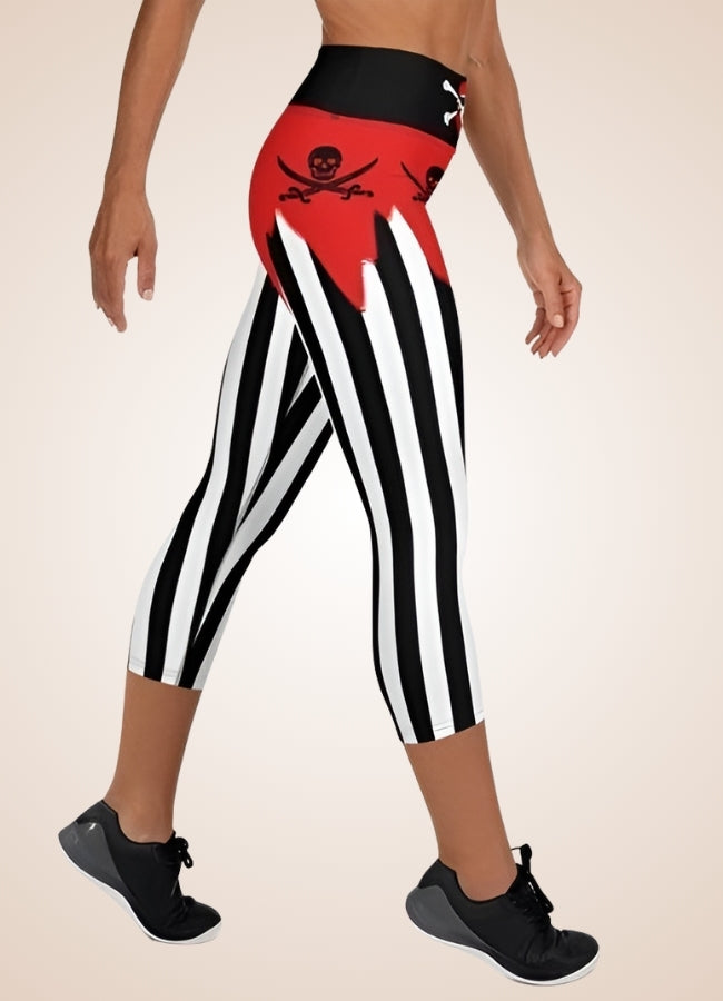 Steampunk Pirate Legging Black White / L steampunk-pirate-legging-black-white