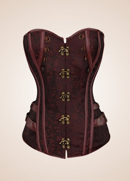 Steampunk Pirate Overbust Corset Brown / 4XL steampunk-pirate-overbust-corset-brown
