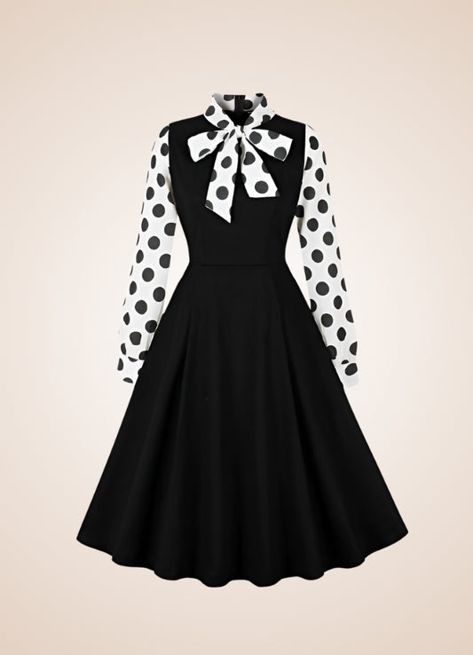 Steampunk Polkadot Lolita Dress Black Polka Dots / XL steampunk-polkadot-lolita-dress-black-polka-dots