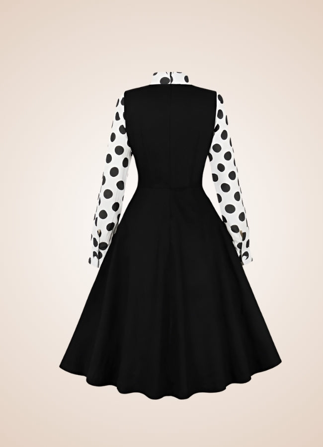 Steampunk Polkadot Lolita Dress Black Polka Dots / XL steampunk-polkadot-lolita-dress-black-polka-dots