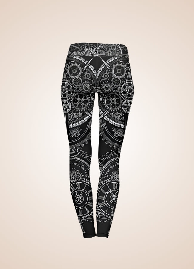 Steampunk Popular Pattern Legging Black / L steampunk-popular-pattern-legging-black