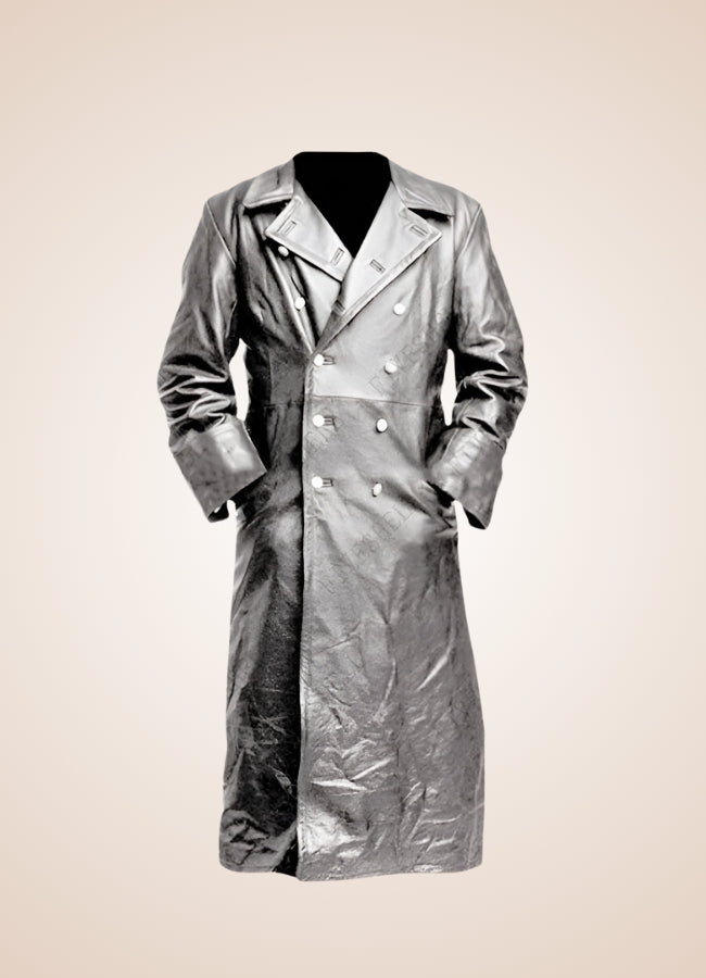 Steampunk Pu Leather Coat Silver Grey / 4XL steampunk-pu-leather-coat-silver-grey