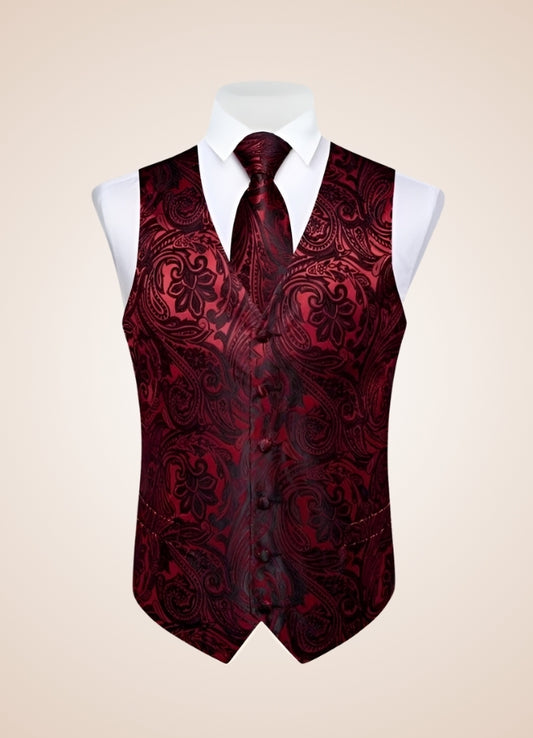 Steampunk Red Paisley Suit Vest Red Paisley / 2XL steampunk-red-paisley-suit-vest-red-paisley