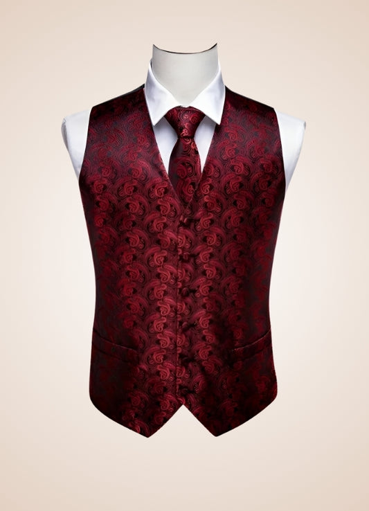 Steampunk Red Suit Vest Red / 2XL steampunk-red-suit-vest-red