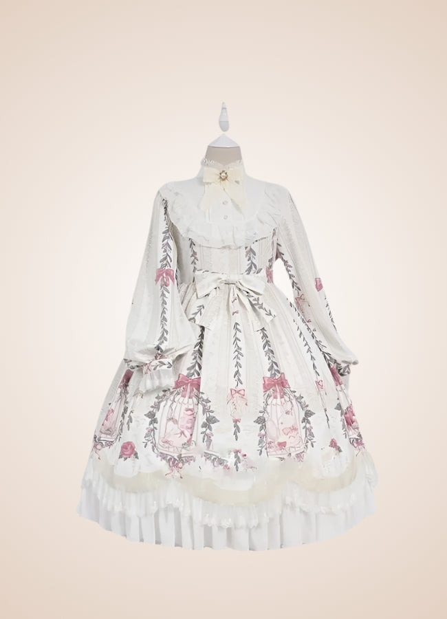 Steampunk Renaissance Lolita Dress White / M steampunk-renaissance-lolita-dress-white