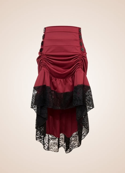 Steampunk Renaissance Skirt Red / XL steampunk-renaissance-skirt-red