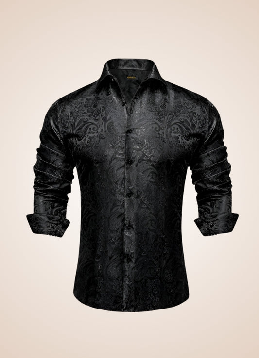 Steampunk Satin Black Shirt Black / 2XL steampunk-satin-black-shirt-black