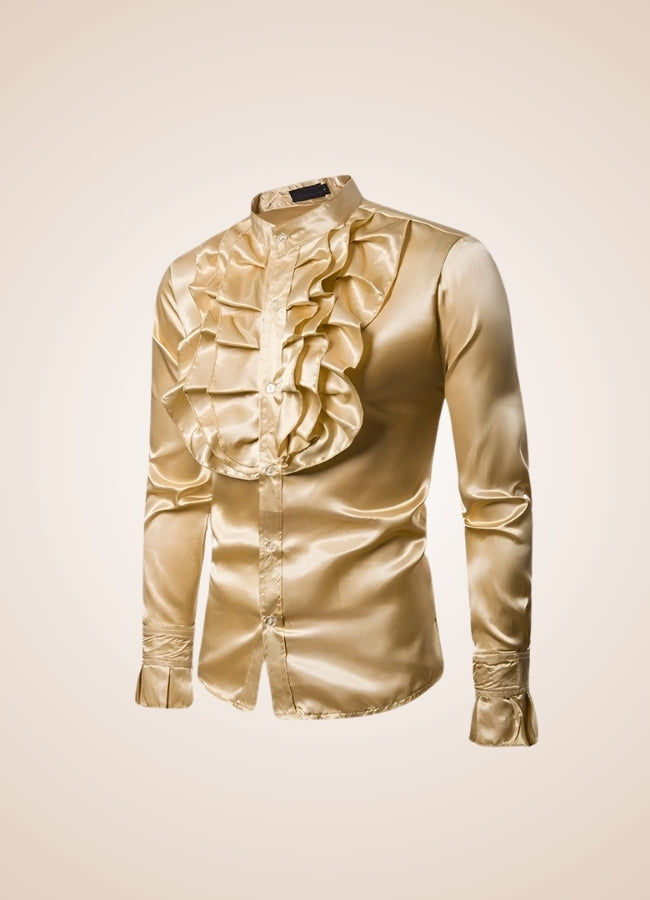 Steampunk Satin Gold Shirt Gold / XL steampunk-satin-gold-shirt-gold