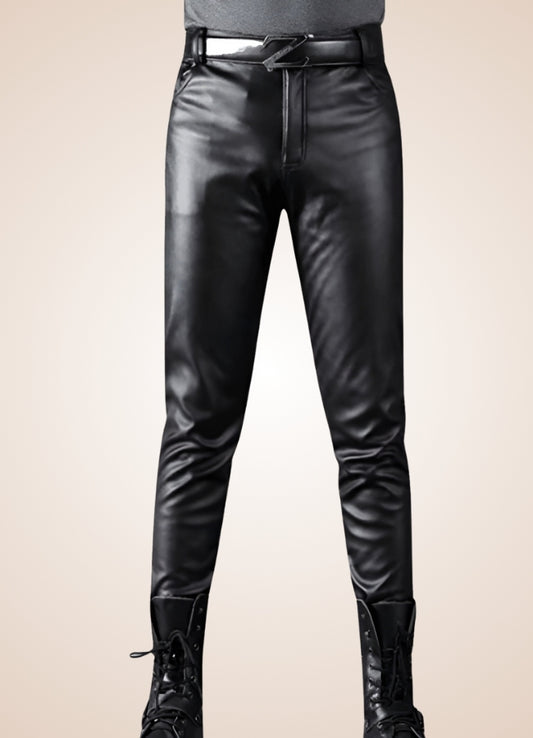 Steampunk Skinny Leather Pants Black / 40.0 steampunk-skinny-leather-pants-black