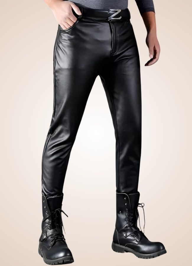 Steampunk Skinny Leather Pants Black / 40.0 steampunk-skinny-leather-pants-black