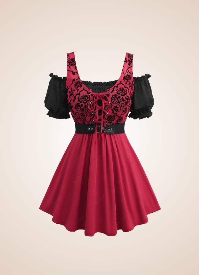 Steampunk Sleeveless Summer Dress Wine Red / 3XL steampunk-sleeveless-summer-dress-wine-red