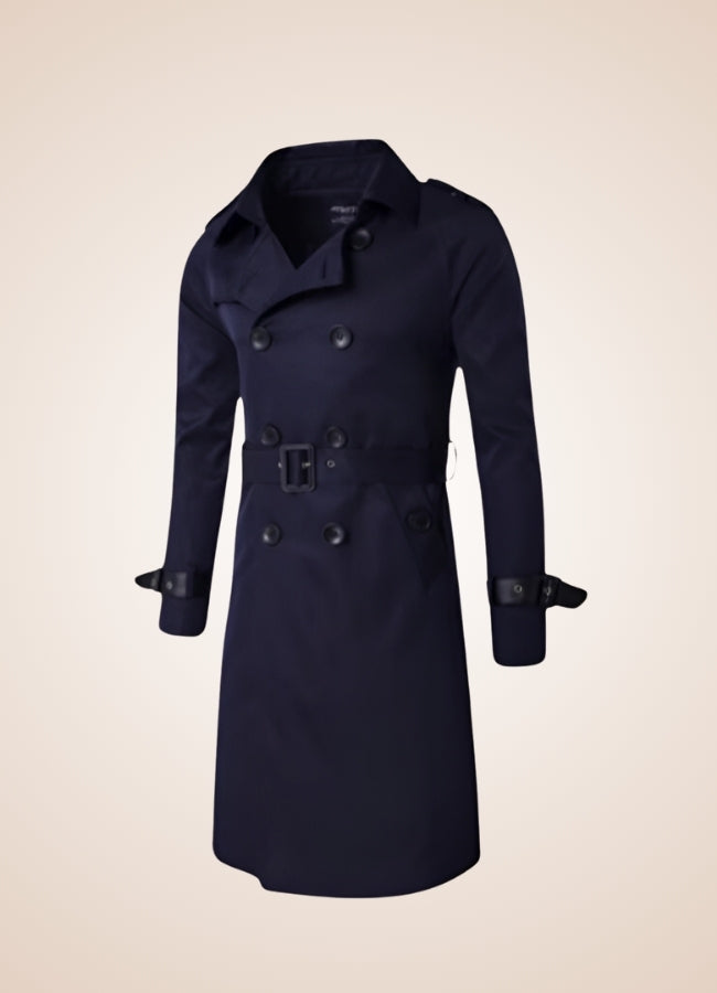 Steampunk Spring Trench Coat Navy Blue / 4XL steampunk-spring-trench-coat-navy-blue