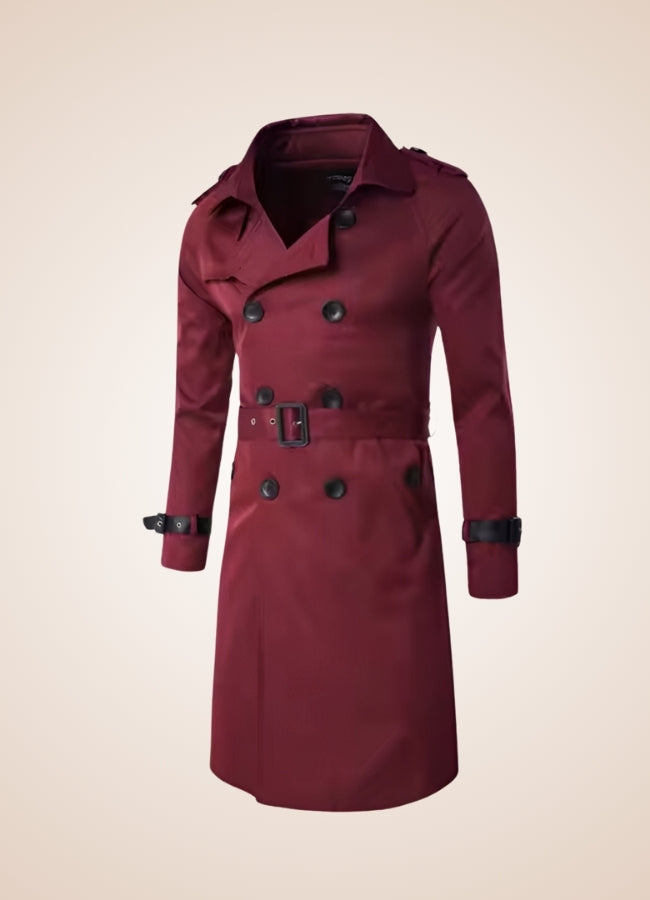 Steampunk Spring Trench Coat Wine Red / 4XL steampunk-spring-trench-coat-wine-red