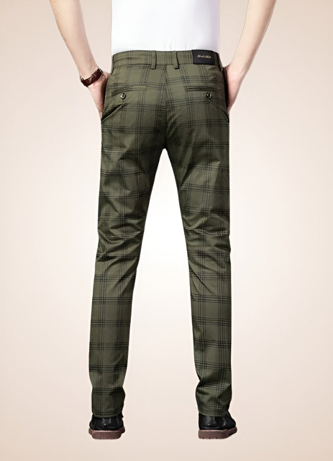 Steampunk Stripe Plaid Trousers Green / 40.0 steampunk-stripe-plaid-trousers-green