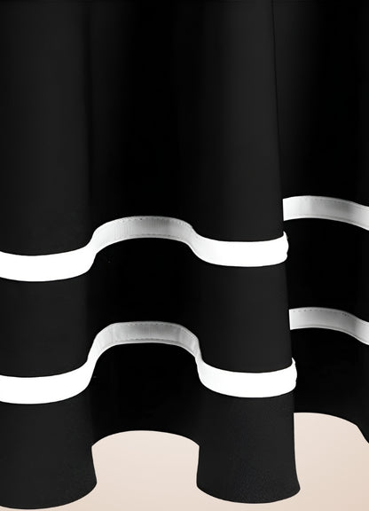 Steampunk Striped Skirt Black / XL steampunk-striped-skirt-black