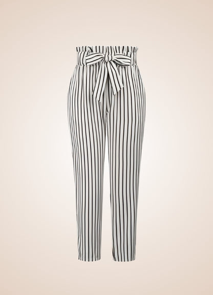 Steampunk Strips Pants White / XL steampunk-strips-pants-white