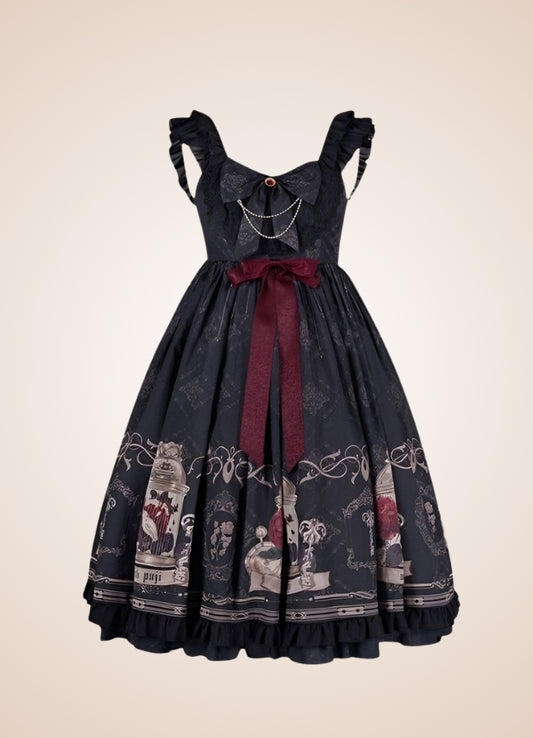 Steampunk Summer Lolita Dress Black / M steampunk-summer-lolita-dress-black