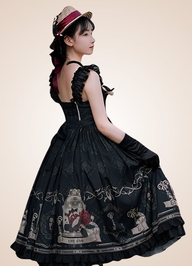 Steampunk Summer Lolita Dress Black / M steampunk-summer-lolita-dress-black