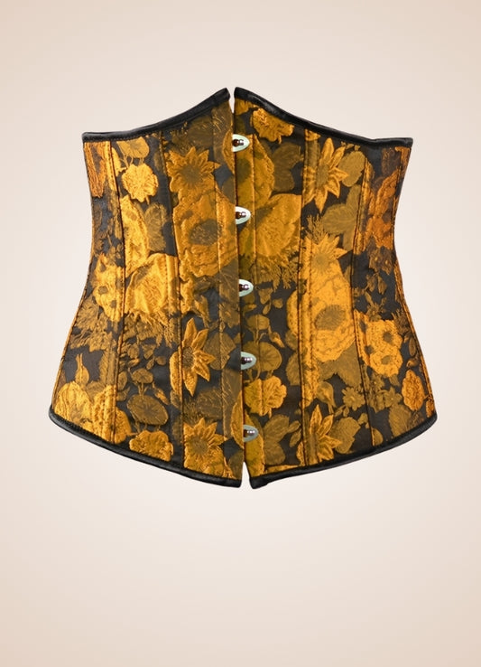 Steampunk Sunflower Underbust Corset Yellow / 2XL steampunk-sunflower-underbust-corset-yellow