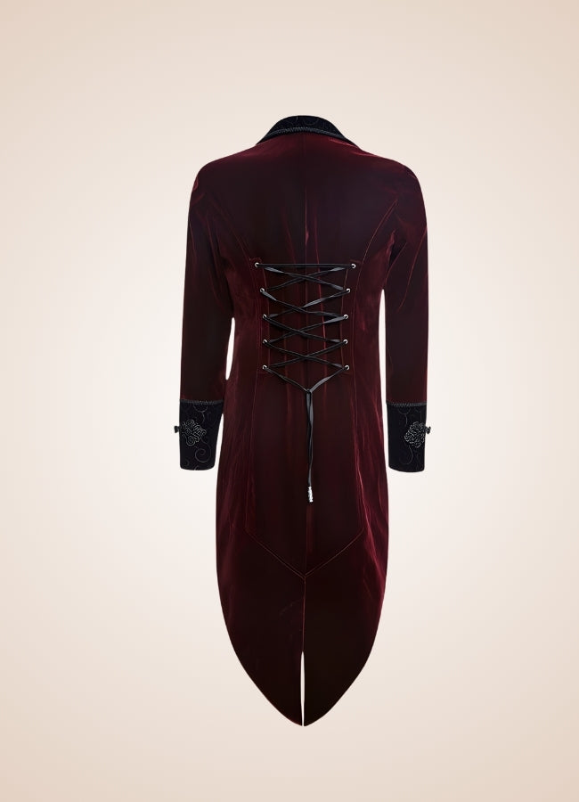 Steampunk Tailcoat Wine Red / 3XL steampunk-tailcoat-wine-red