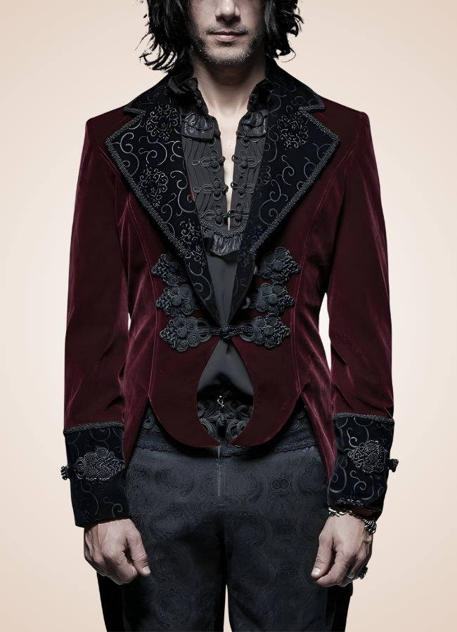 Steampunk Tailcoat Wine Red / 3XL steampunk-tailcoat-wine-red